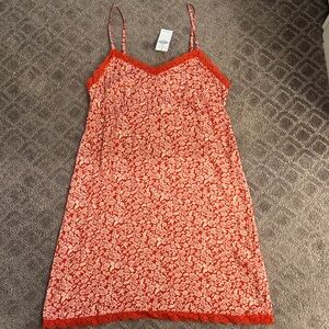 American Eagle Floral Lace Trim Dress